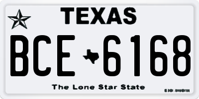 TX license plate BCE6168