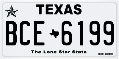 TX license plate BCE6199