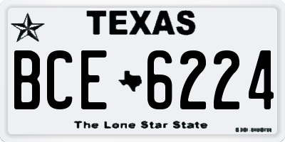 TX license plate BCE6224
