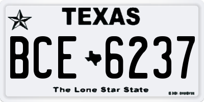 TX license plate BCE6237