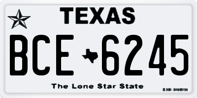 TX license plate BCE6245