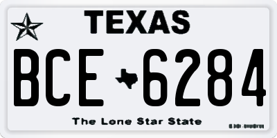TX license plate BCE6284