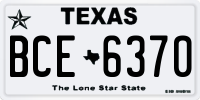 TX license plate BCE6370