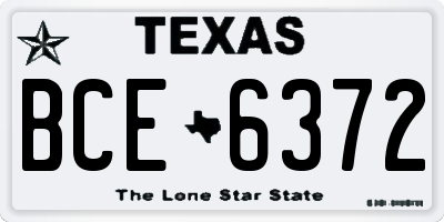 TX license plate BCE6372