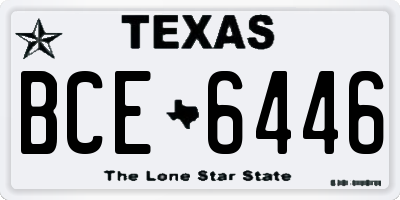 TX license plate BCE6446
