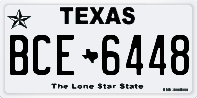 TX license plate BCE6448