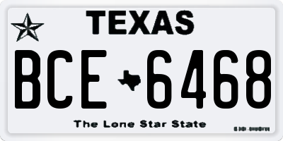 TX license plate BCE6468