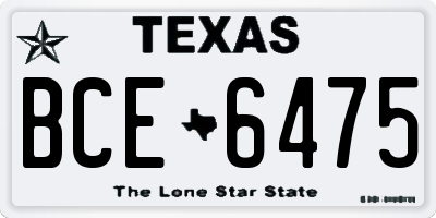 TX license plate BCE6475