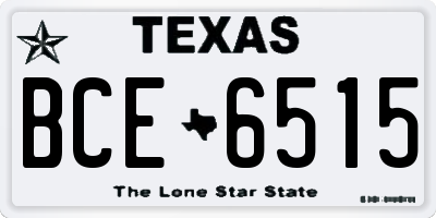 TX license plate BCE6515