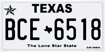 TX license plate BCE6518