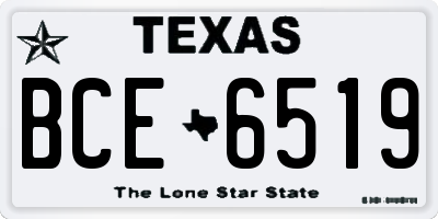 TX license plate BCE6519