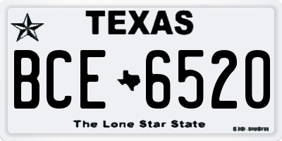 TX license plate BCE6520