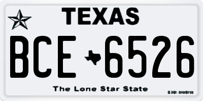 TX license plate BCE6526