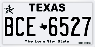 TX license plate BCE6527