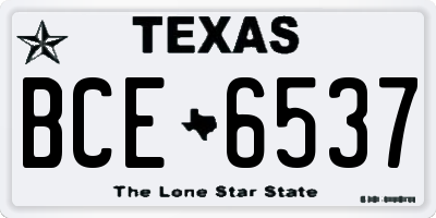 TX license plate BCE6537