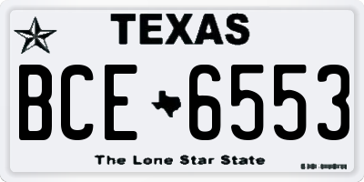 TX license plate BCE6553