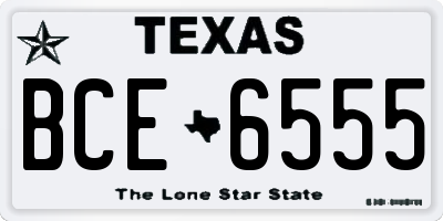 TX license plate BCE6555
