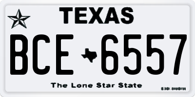 TX license plate BCE6557