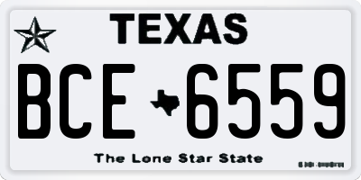 TX license plate BCE6559