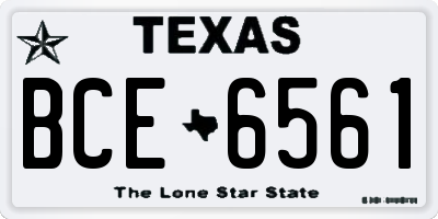 TX license plate BCE6561