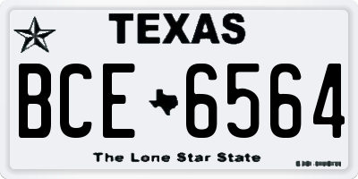 TX license plate BCE6564