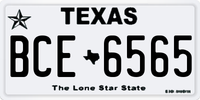 TX license plate BCE6565