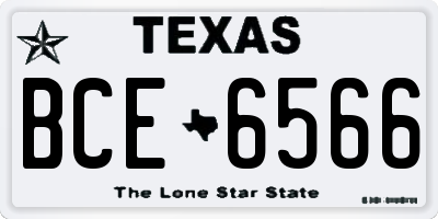 TX license plate BCE6566