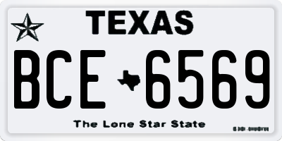 TX license plate BCE6569