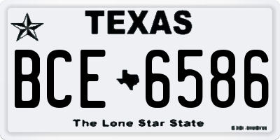 TX license plate BCE6586