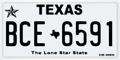 TX license plate BCE6591