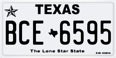 TX license plate BCE6595