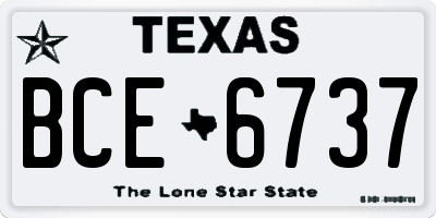 TX license plate BCE6737