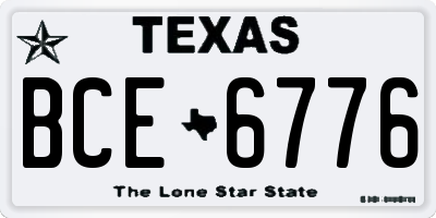 TX license plate BCE6776