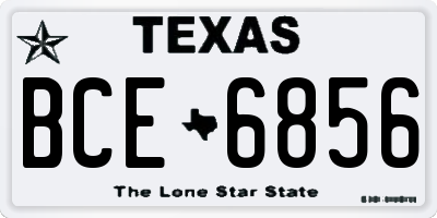 TX license plate BCE6856