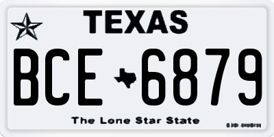 TX license plate BCE6879