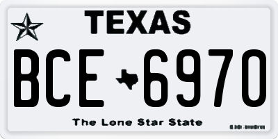 TX license plate BCE6970