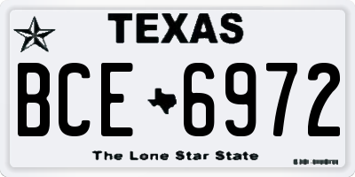 TX license plate BCE6972