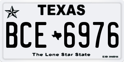TX license plate BCE6976