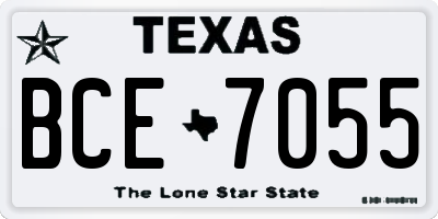 TX license plate BCE7055
