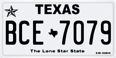 TX license plate BCE7079