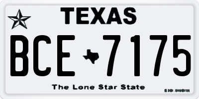 TX license plate BCE7175