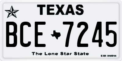 TX license plate BCE7245