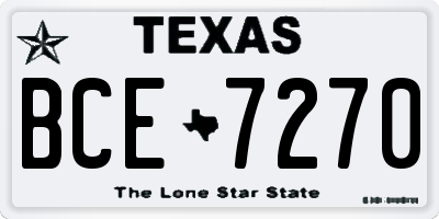 TX license plate BCE7270