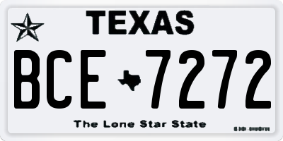 TX license plate BCE7272