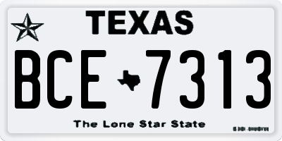 TX license plate BCE7313