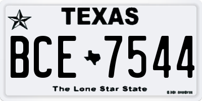 TX license plate BCE7544