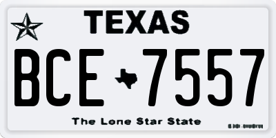 TX license plate BCE7557