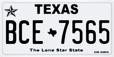 TX license plate BCE7565