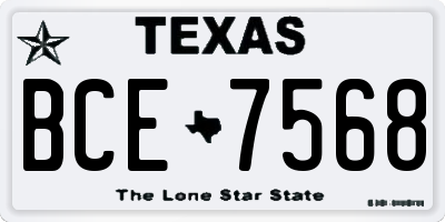 TX license plate BCE7568