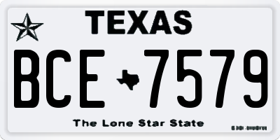 TX license plate BCE7579